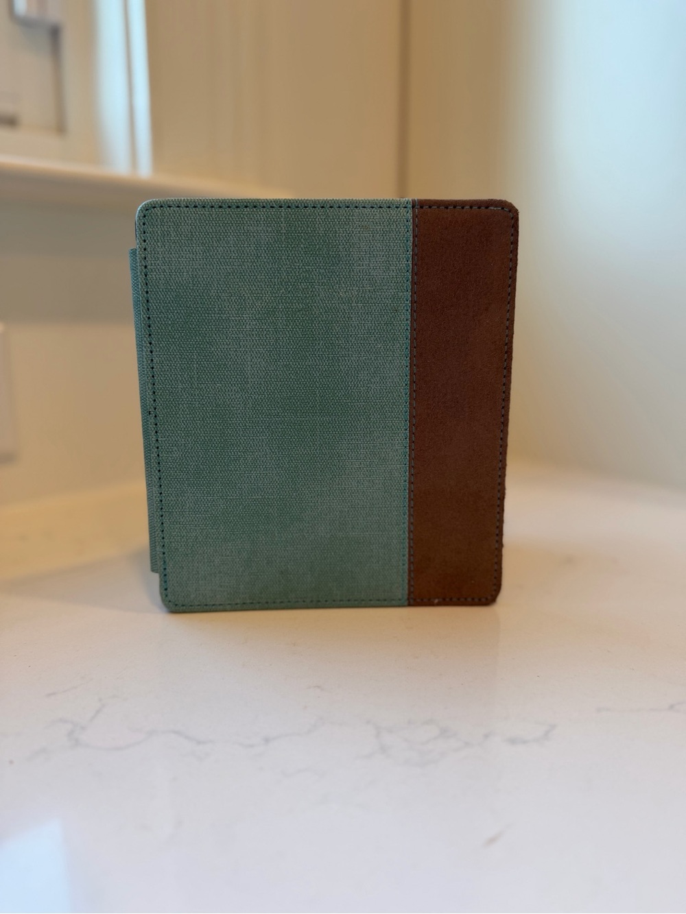 Casebot Kindle Oasis Case 10th Gen – Teal & Gray Fabric Cover